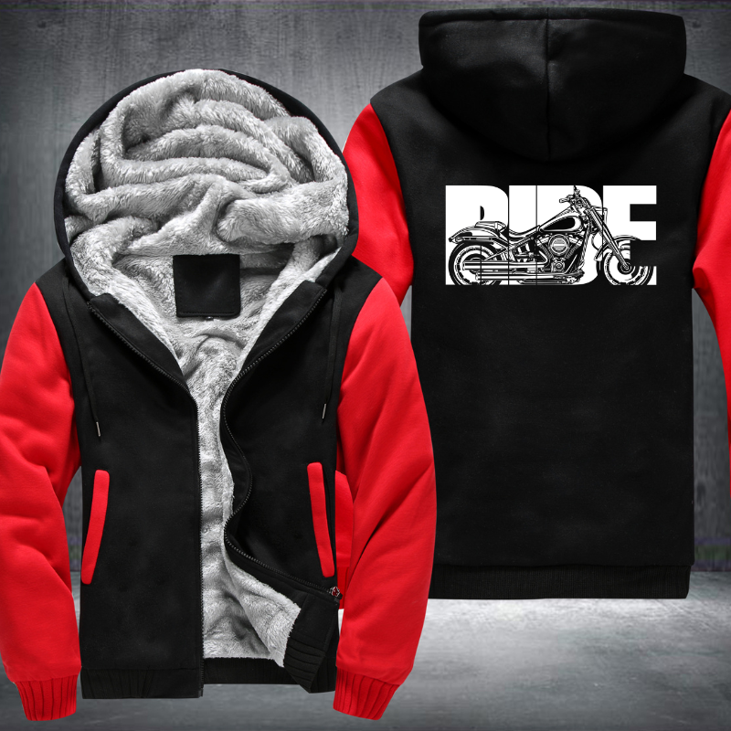 Bike Ride Motorcycle Fleece Hoodies Jacket