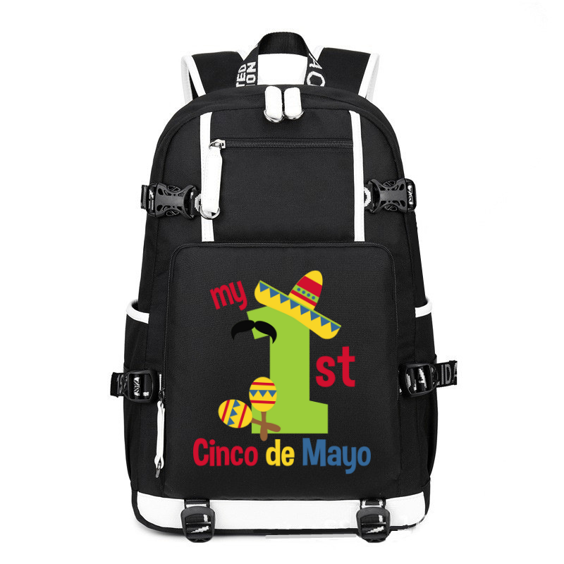 1st Cinco De Mayo printing Canvas Backpack