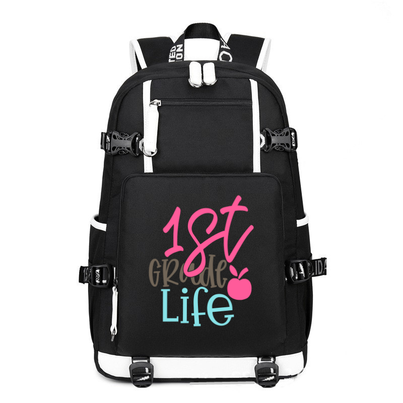 1st grade Life printing Canvas Backpack