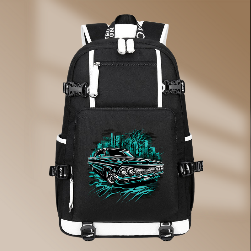 Chevrolet Impala SS 409 1961 Design Printing Canvas Backpack