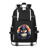 Animal Hiphop Graphic Gangster Penguin printing Canvas Backpack