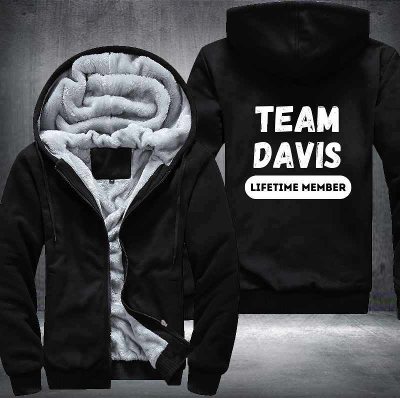 Team DAVIS Lifetime Member Family Fleece Hoodies Jacket