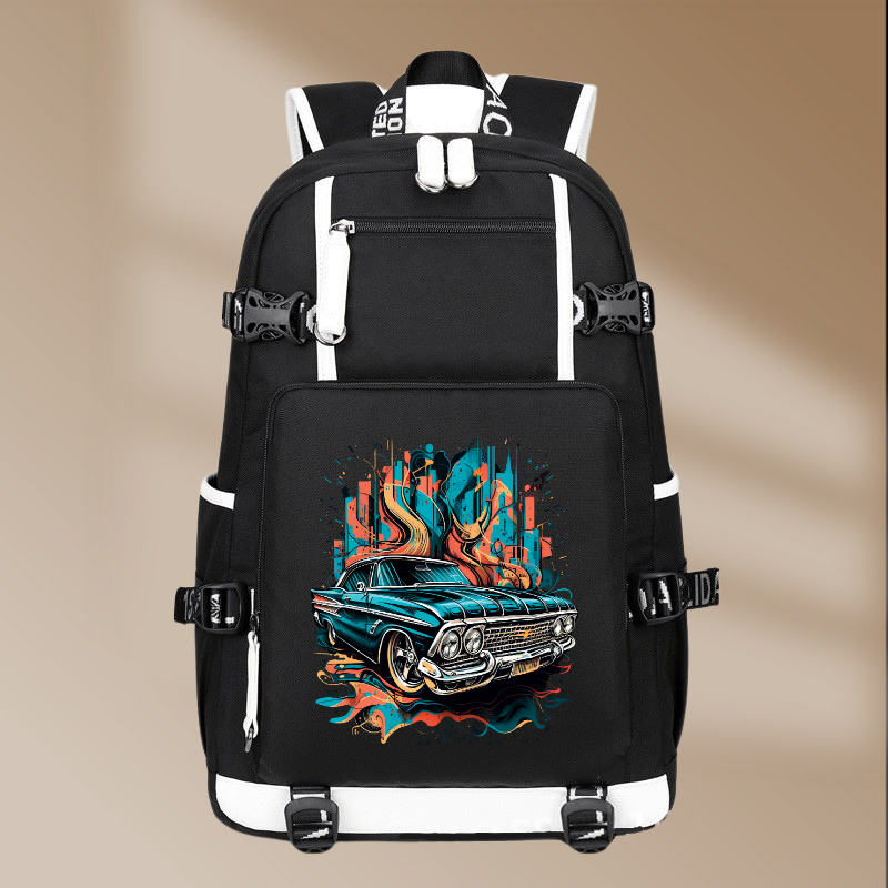 Chevrolet Impala SS 409 1961 Style Printing Canvas Backpack
