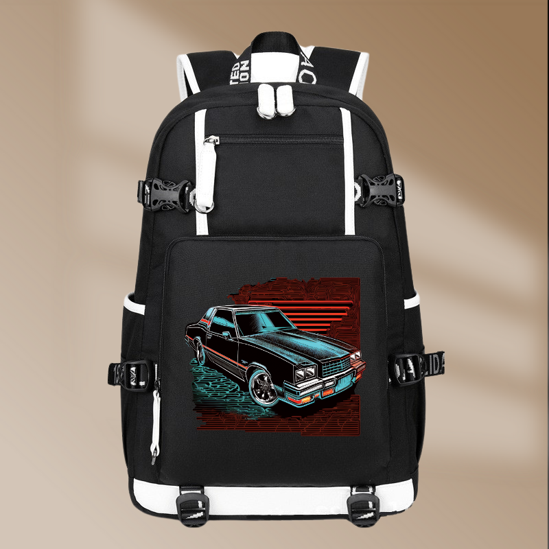 Chevrolet Monte Carlo SS 1983 Vintage Printing Canvas Backpack
