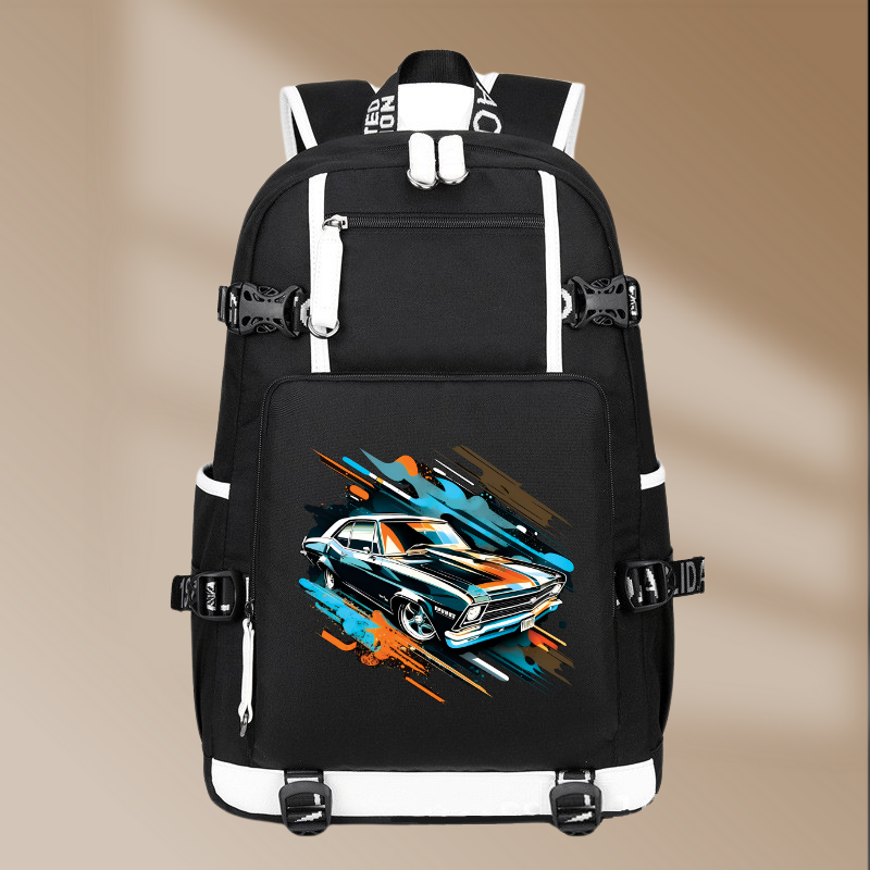 Chevrolet Nova SS 1968 Printing Canvas Backpack