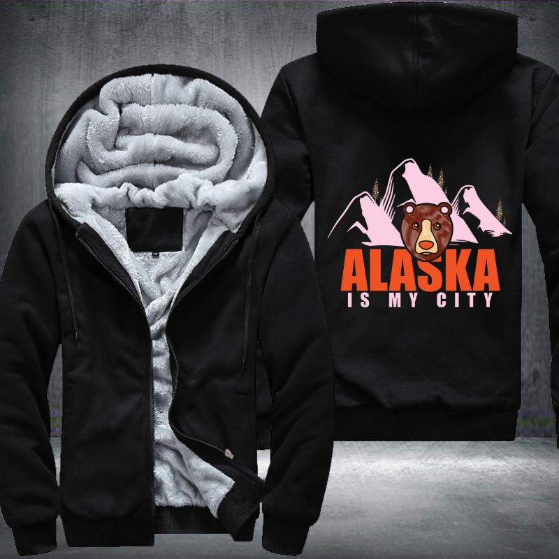 Alaska Is My City Fleece Hoodies Jacket
