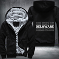 Patriotic USA State Delaware Fleece Hoodies Jacket