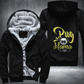 pug mama Fleece Hoodies Jacket