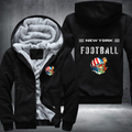 Football City USA Flag Helmet New York Fleece Hoodies Jacket