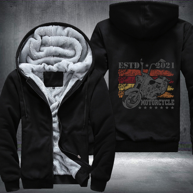 ESTD 2021 Motorcycle Fleece Hoodies Jacket