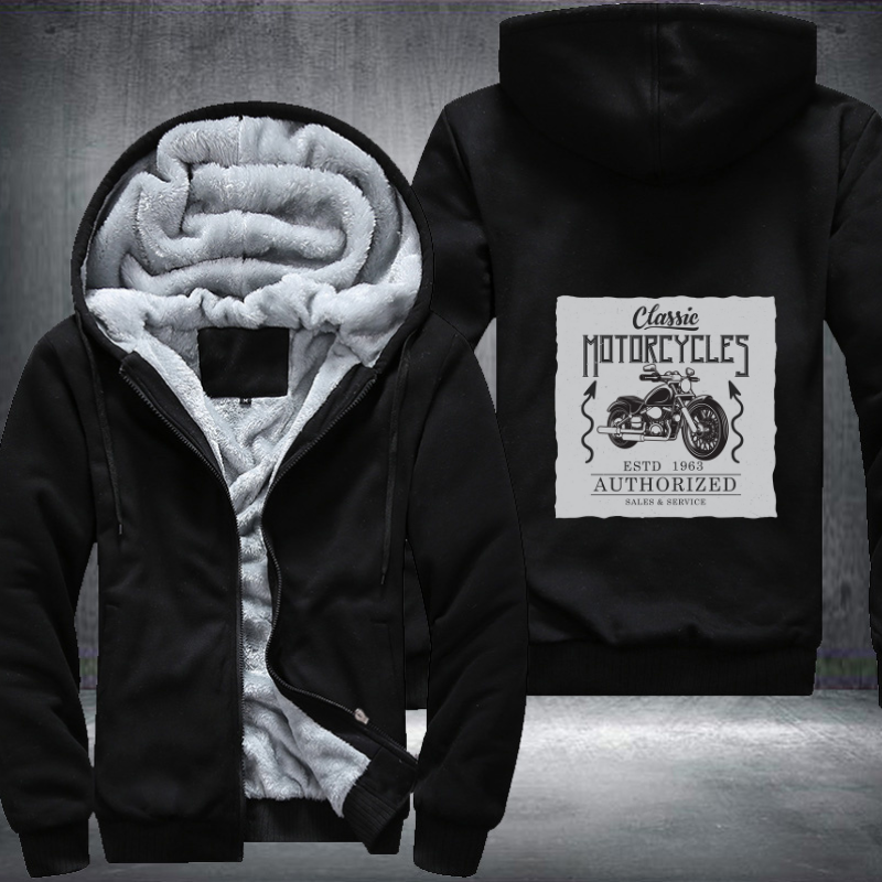 Classic Motorcycles ESTD 1963 Fleece Hoodies Jacket