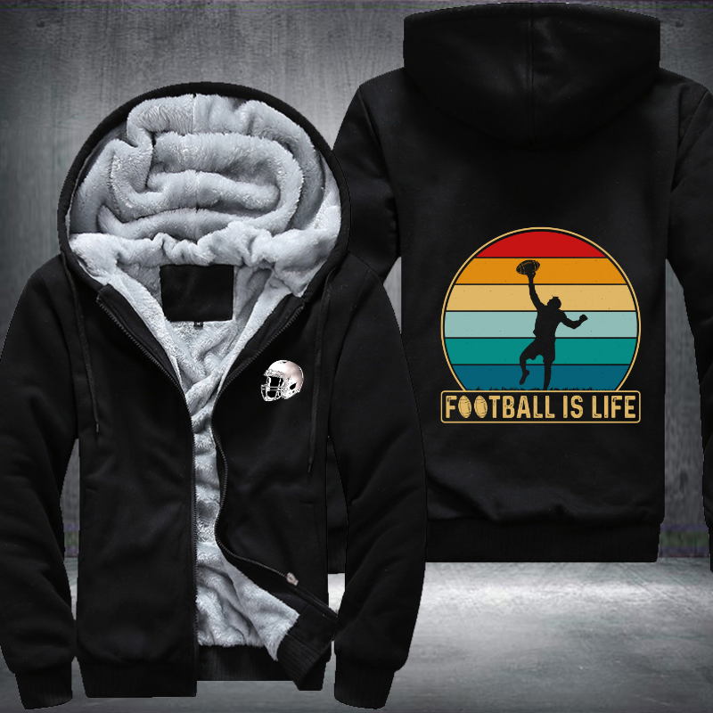 Football Is Life Fleece Hoodies Jacket