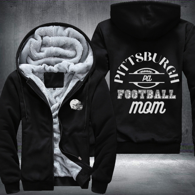 PITTSBURGH PA Football mom Fleece Hoodies Jacket