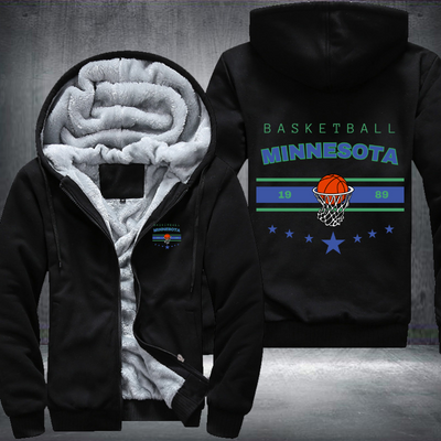 Vintage Basketball MINNESOTA 1989 Fleece Hoodies Jacket