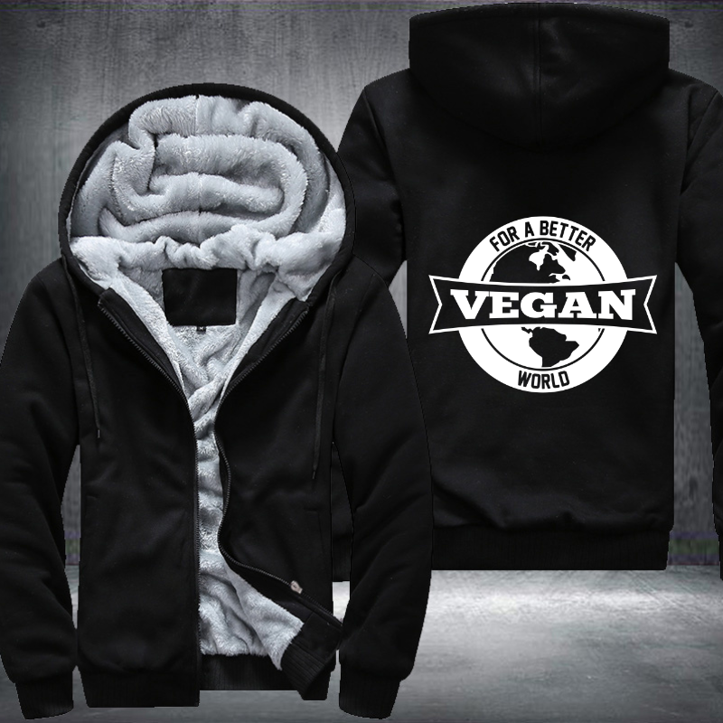 For A Better Vegan World Fleece Hoodies Jacket