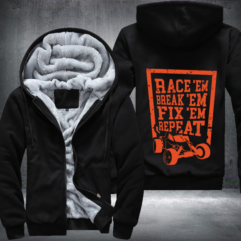 Race Em Break Em Fix Fleece Hoodies Jacket