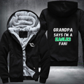 Grandpa Says I'm A Eagles Fan Fleece Hoodies Jacket