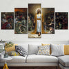 Jesus Christ Rescue World 5 Panels Painting Canvas Wall Decoration