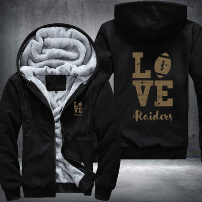 Football Gold Love Raiders Fleece Hoodies Jacket