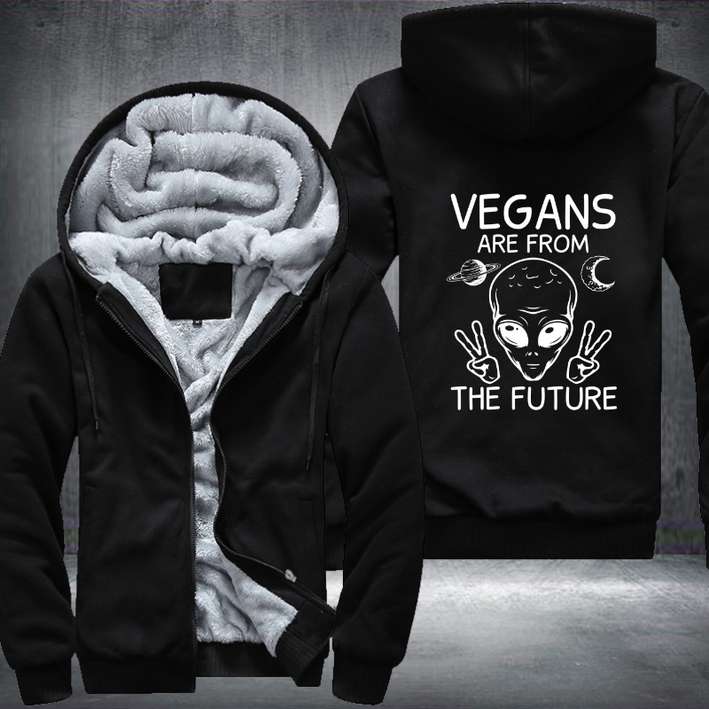 Vegan Are From The Future Fleece Hoodies Jacket