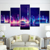Tokyo Tower Cityscape 5 Panels Painting Canvas Wall Decoration