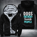 dogs are my favorite people Fleece Hoodies Jacket