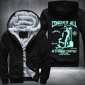 Conquer All Fitness Movement Be Stronger Everyday Fleece Hoodies Jacket