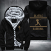 Baseball Lover City Seattle Fleece Hoodies Jacket