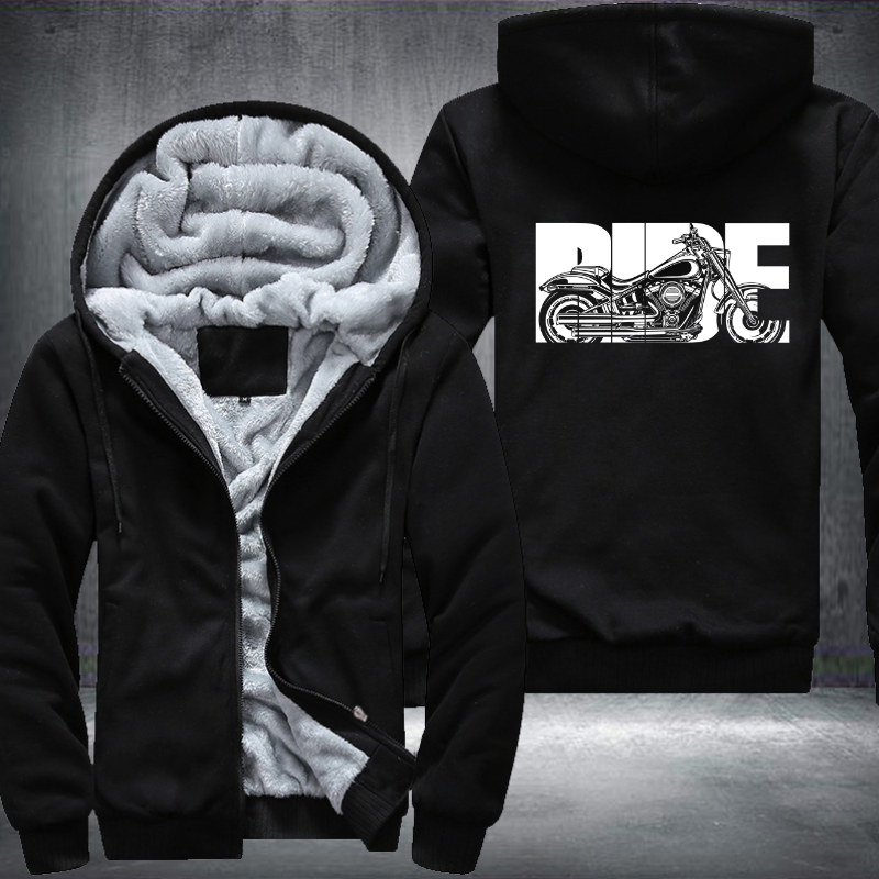 Bike Ride Motorcycle Fleece Hoodies Jacket