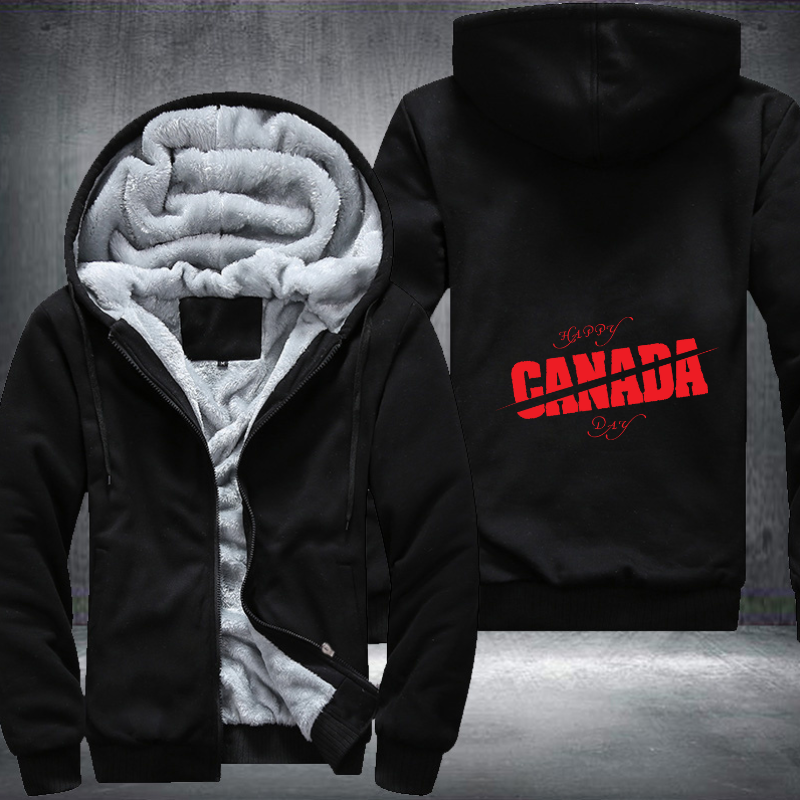 Happy Canada Day Out Fleece Hoodies Jacket