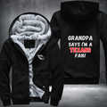 Grandpa Says I'm A Texans Fan Fleece Hoodies Jacket