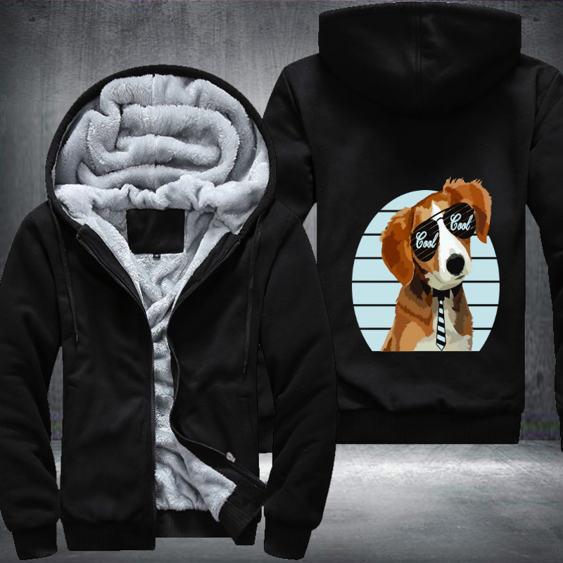 Happy Dog Fleece Hoodies Jacket