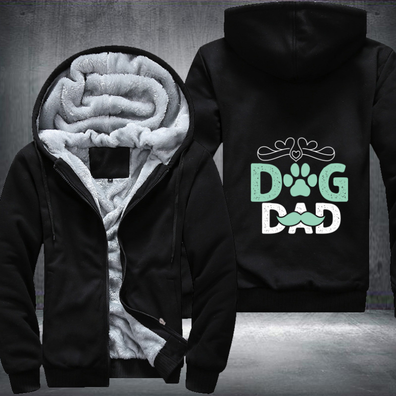 Dog Dad Fleece Hoodies Jacket