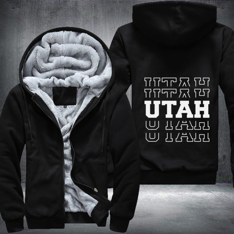 Patriotic USA State Utah Fleece Hoodies Jacket