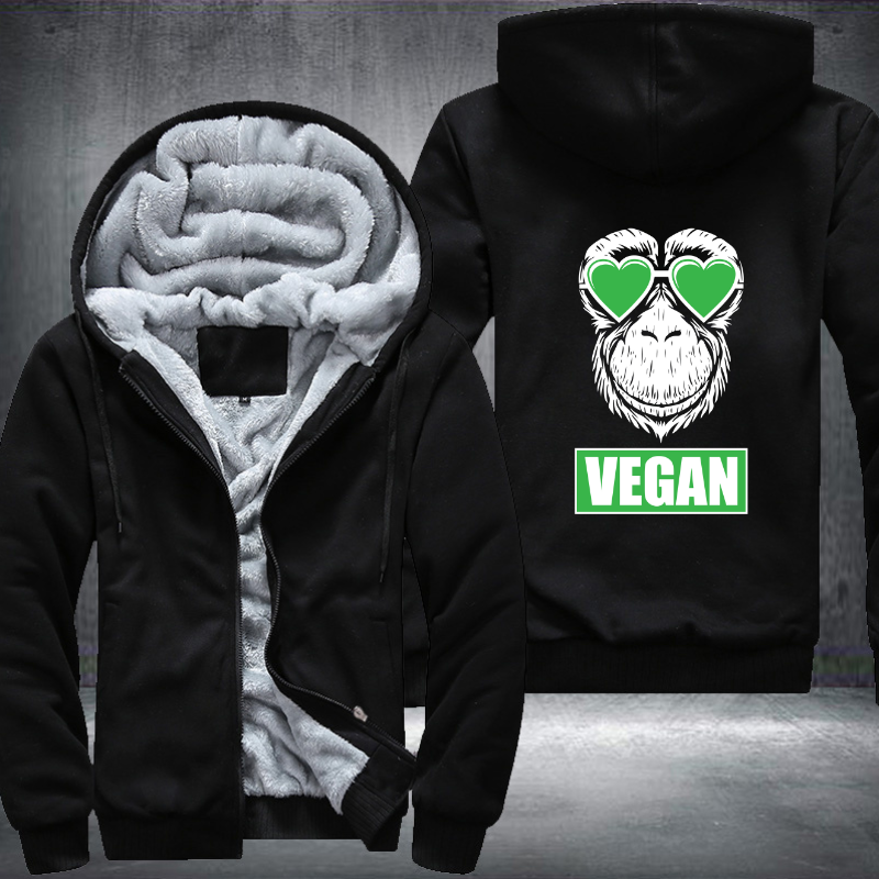 Monkey Vegan Fleece Hoodies Jacket