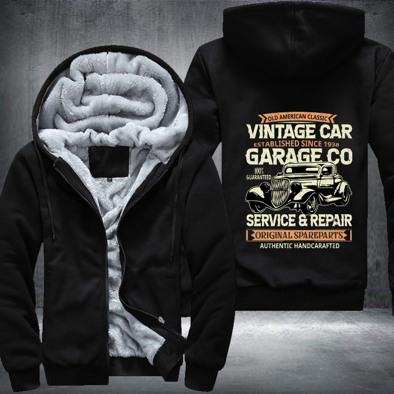 Old American Classic Vintage Car Fleece Hoodies Jacket