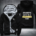 Grandpa Says I'm A Chargers Fan Fleece Hoodies Jacket