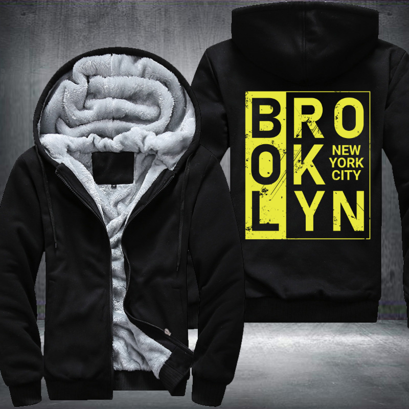 Brooklyn New York City  Fleece Hoodies Jacket