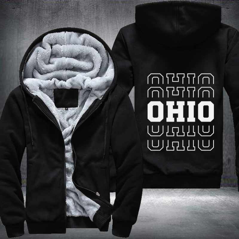 Patriotic USA State Ohio Fleece Hoodies Jacket