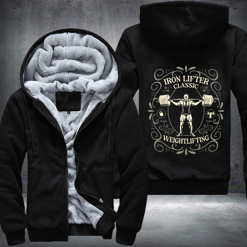 Iron Lifter Classic Weightlifting Fleece Hoodies Jacket