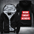 Work Sweat Achieve Fleece Hoodies Jacket