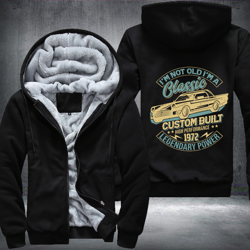 Vintage classic car lover Fleece Hoodies Jacket