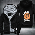 corgi boba Fleece Hoodies Jacket