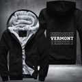 Patriotic USA State Vermont Fleece Hoodies Jacket