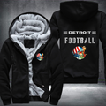 Football City USA Flag Helmet Detroit Fleece Hoodies Jacket