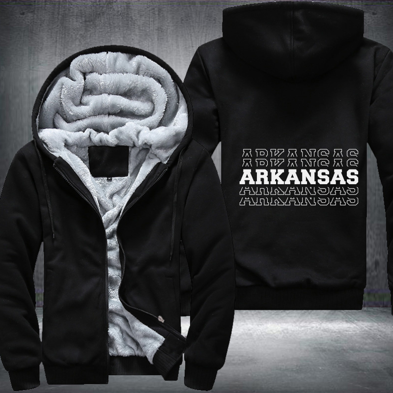 Patriotic USA State Arkansas Fleece Hoodies Jacket