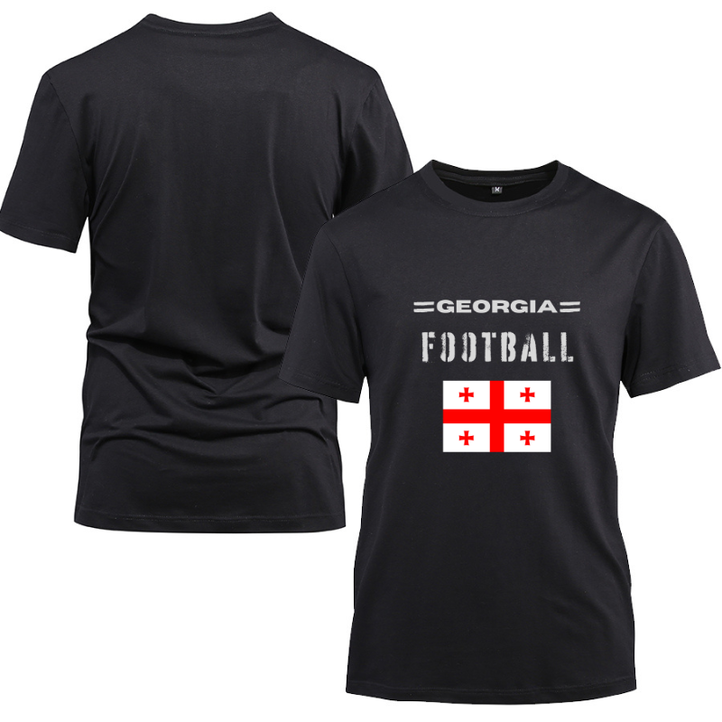 Georgia Football Cotton Black Short Sleeve T-Shirt