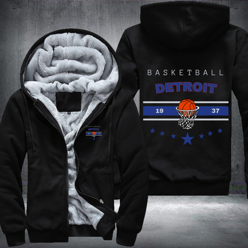 Vintage Basketball DETROIT 1937 Fleece Hoodies Jacket