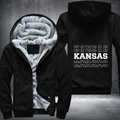 Patriotic USA State Kansas Fleece Hoodies Jacket