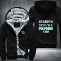 Grandpa Says I'm A Dolphins Fan Fleece Hoodies Jacket